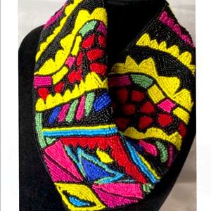 Beaded bib & bracelet set